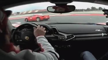 Video: Fernando Alonso and Felipe Massa drive Ferrari 458