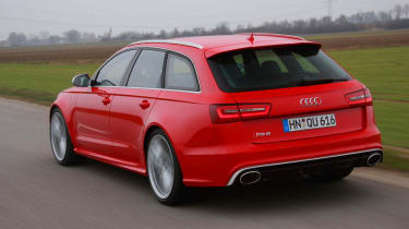 2013 Audi RS6 Avant red rear view