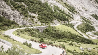 Alfa Romeo Stelvio (rear) on the Stelvio Pass