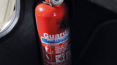 MG Metro 6R4 Clubman fire extinguisher