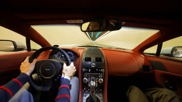 Aston Martin V12 Vantage night driving