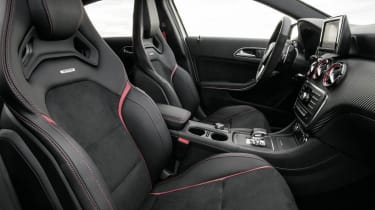 Mercedes-Benz A45 AMG official pictures interior front seats