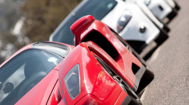 Ferrari Enzo v Audi RS3 v Ford Focus RS v Subaru Impreza STI