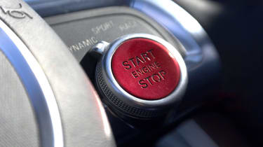 Audi R8 V12 TDI start button