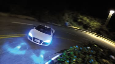 Audi R8 V10 Spider drift night time Brazil