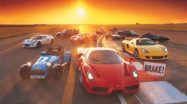 The ten fastest cars gather