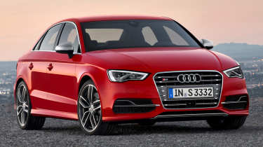 Audi S3 Saloon red front view
