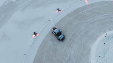 Porsche Taycan ice drifting record 