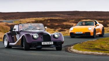 Morgan v Maserati v Porsche