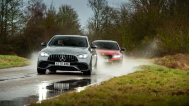 Mercedes-AMG E63S v BMW M5 Competition – front