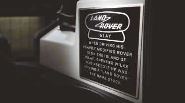 Land Rover Defender Islay Edition – interior badge