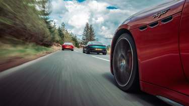 Bentley Continental GT Speed v Aston Martin DB12 v Maserati GranTurismo