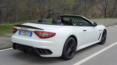 2013 Maserati GranCabrio MC white rear