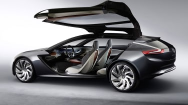 Opel Monza concept car huge gullwing door