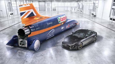 Jaguar F-type R AWD and Bloodhound SSC