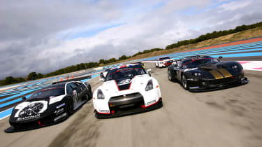 GT1 racing Murcielago, GT-R and Ford GT
