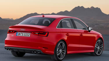 Audi S3 Saloon red rear view