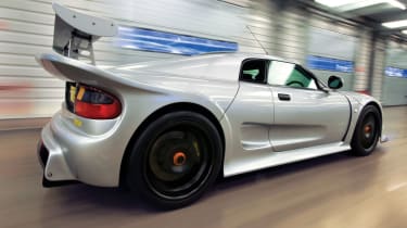 Noble M12 GTO silver rear driving