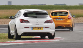 2012 Ford Focus ST vs Vauxhall Astra VXR video