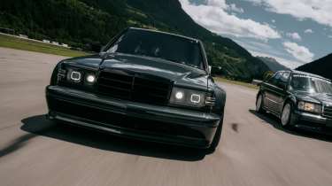 HWA Evo Mercedes 190E restomod front