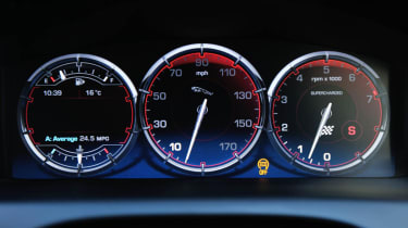 2013 Jaguar XJ Supersport electronic dials speedo rev counter