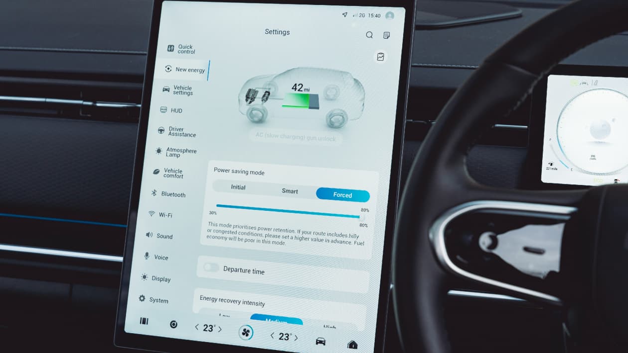 Jaecoo 7 central touchscreen and climate controls