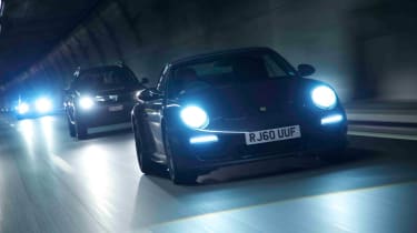 Alfa Romeo 8C Spider v Audi R8 Spyder v Aston Martin Vantage S Roadster v Porsche 911 Carrera GTS cabrio video