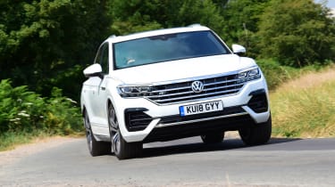 Volkswagen Touareg UK drive - front cornering