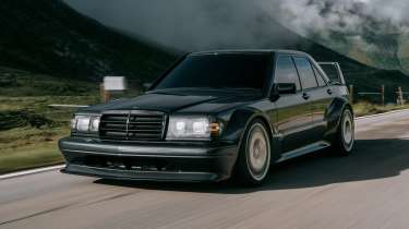 HWA Evo Mercedes 190E restomod front