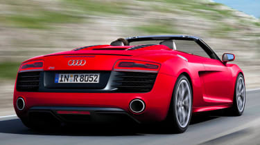 New 2013 Audi R8 sports car spyder red