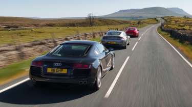 Audi R8 Aston Martin Vantage and Porsche 911