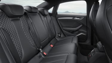 Audi S3 Saloon rear seats black leather