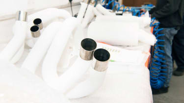 Exhausts coated in Zircotec Performance White
