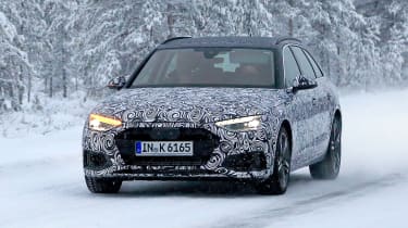 New Audi A4 spied front
