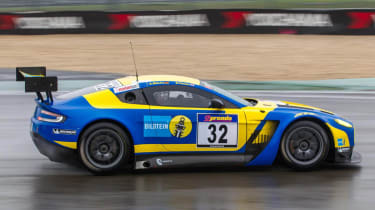 Aston Martin V12 Vantage GT3 racing car rear spoiler