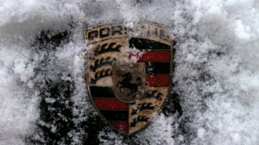 Porsche in the snow