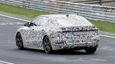 Audi S6 e-tron spy shot – rear cornering