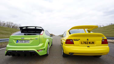 Ford Focus RS v Ford Escort Cosworth