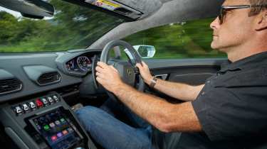 Lamborghini Huracán Evo interior driving