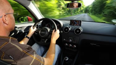 Audi A1 driving