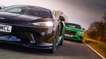 McLaren GT and Bentley Continental GT Speed