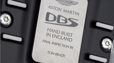 Aston Martin DBS Superleggera Volante engine badge