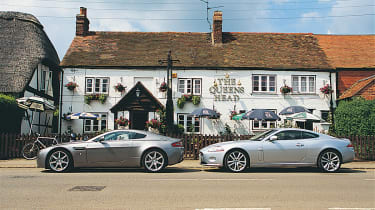 Jaguar XK and Aston Martin