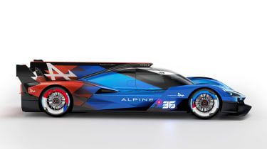 Alpine A424_β Le Mans hypercar studio profile