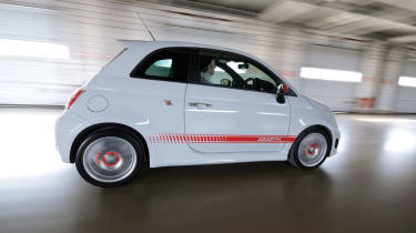 Abarth 500 driving fiat