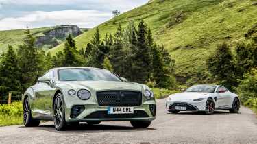 Bentley Continental GT V8 and Aston Martin Vantage