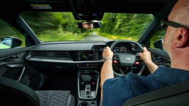 Audi RS3 interior driving