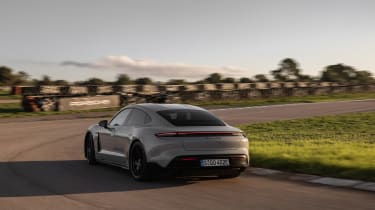 Porsche Taycan GTS 2022 review – rear tracking 2