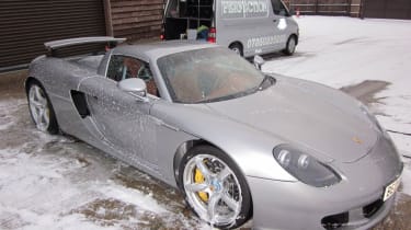 Porsche Carrera GT in snow