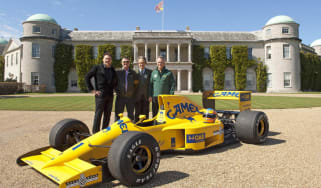 Martin Donnelly reunited with Lotus 102 at Goodwood House